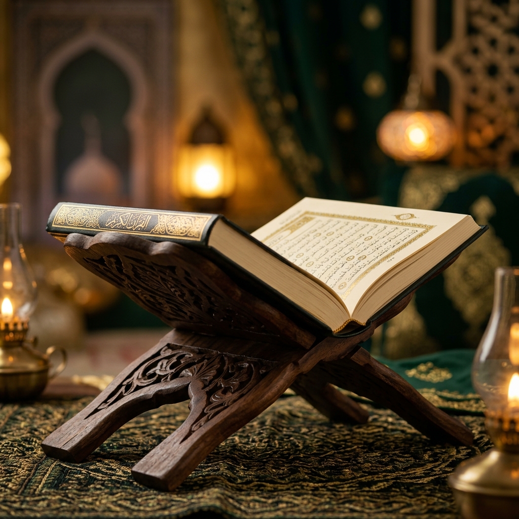 Beautiful Quran on stand